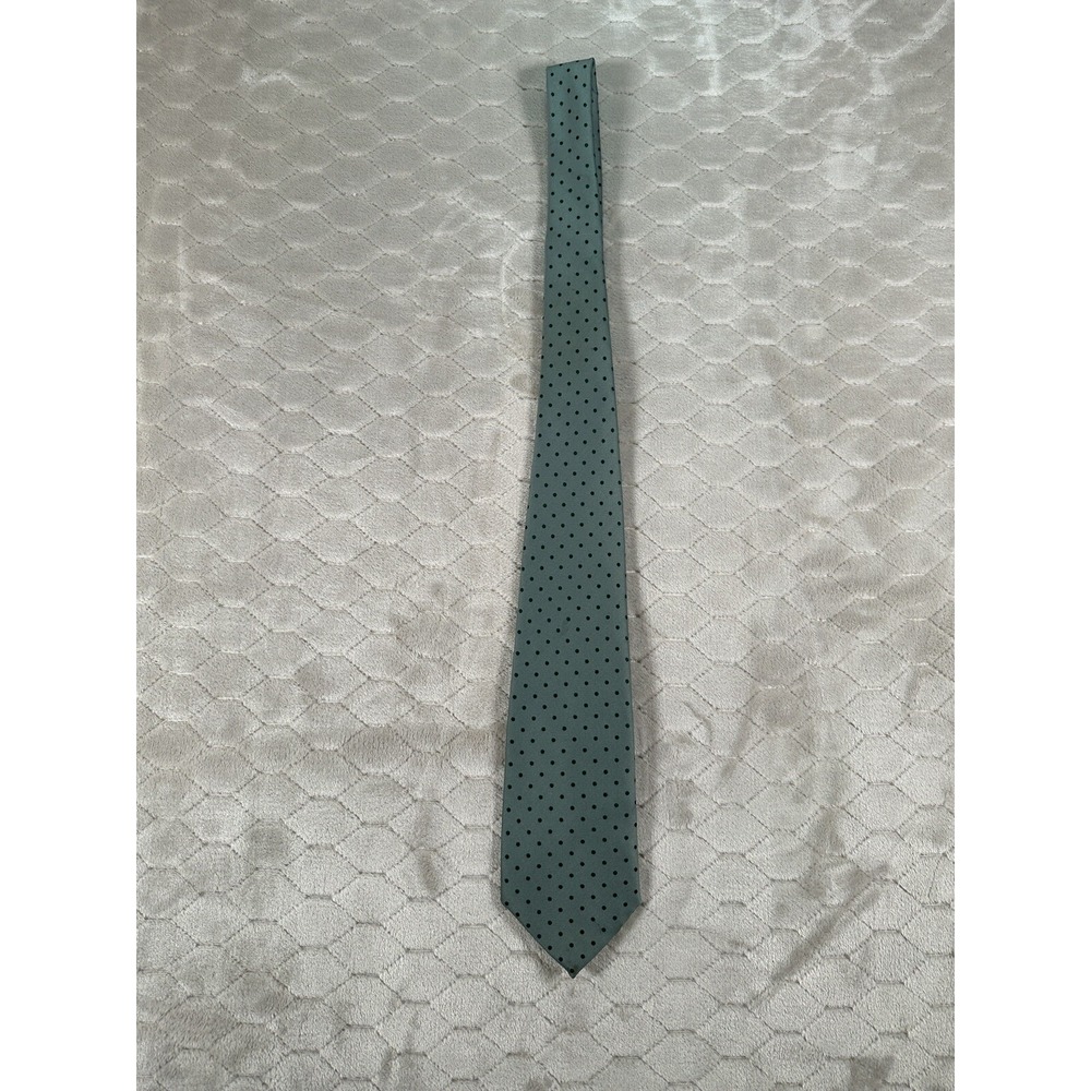 Vintage Cornell California Brand Polka Dot Tie - Green - See Pics Union Made